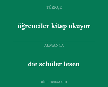 die schüler lesen - öğrenciler kitap okuyor