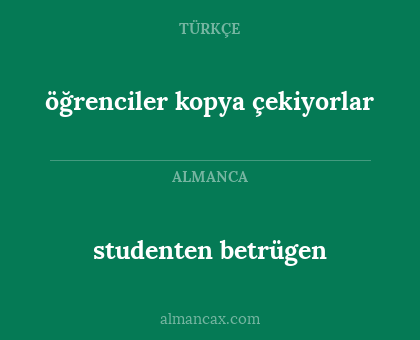studenten betrügen - öğrenciler kopya çekiyorlar