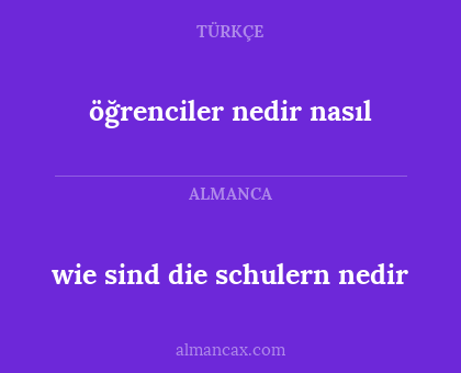 öğrenciler nedir nasıl - wie sind die schulern nedir