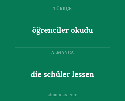 die schüler lessen - öğrenciler okudu