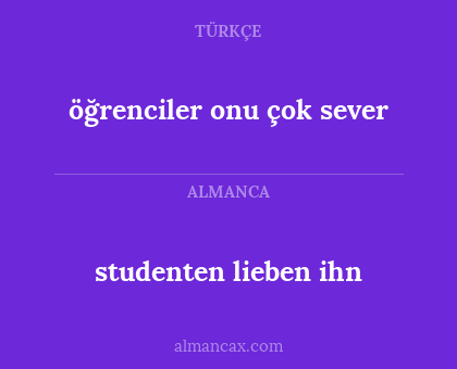 studenten lieben ihn - öğrenciler onu çok sever