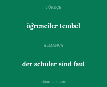 öğrenciler tembel - der schüler sind faul