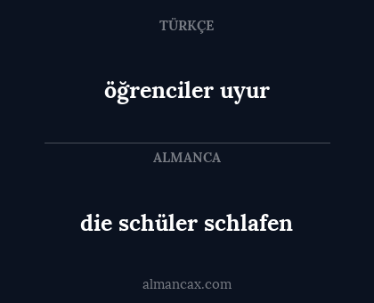 die schüler schlafen - öğrenciler uyur