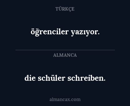 die schüler schreiben. - öğrenciler yazıyor.