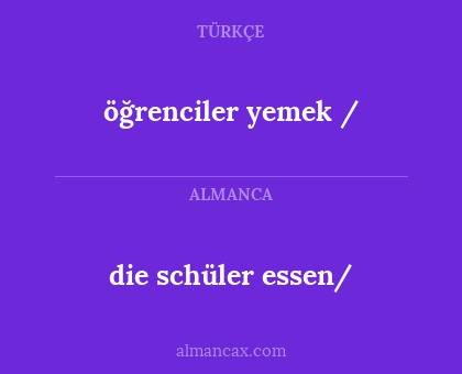 die schüler essen/ - öğrenciler yemek /