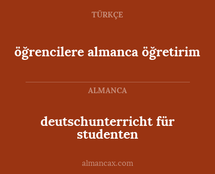 öğrencilere almanca öğretirim - deutschunterricht für studenten