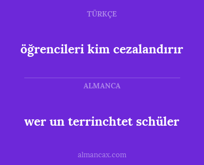 wer un terrinchtet schüler - öğrencileri kim cezalandırır