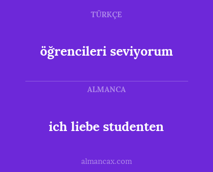 ich liebe studenten - öğrencileri seviyorum