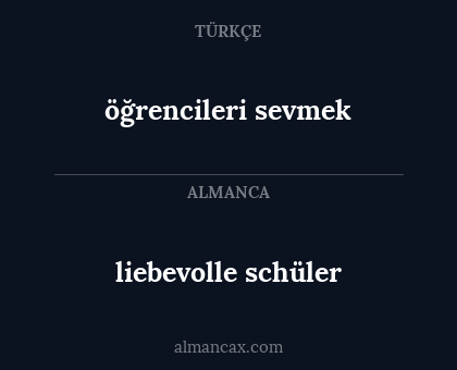 öğrencileri sevmek - liebevolle schüler