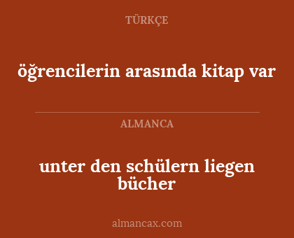 unter den schülern liegen bücher - öğrencilerin arasında kitap var