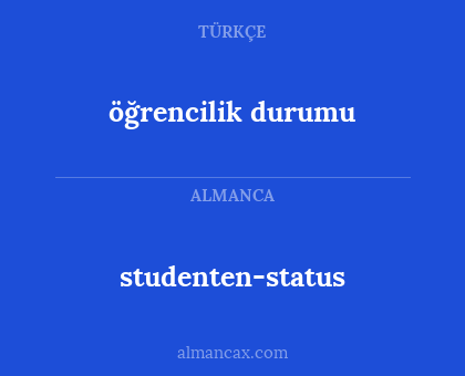 öğrencilik durumu - studenten-status