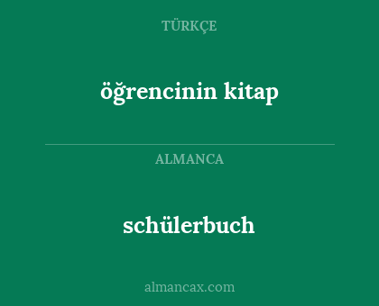 schülerbuch - öğrencinin kitap