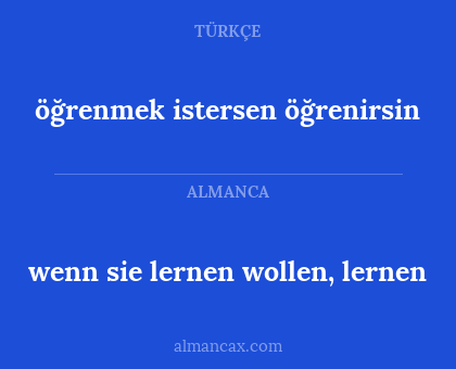 öğrenmek istersen öğrenirsin - wenn sie lernen wollen, lernen