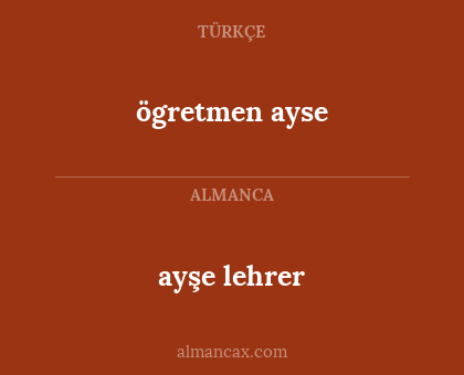 ayşe lehrer - ögretmen ayse