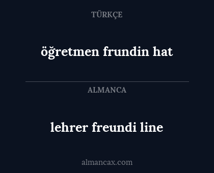 lehrer freundi line - öğretmen frundin hat