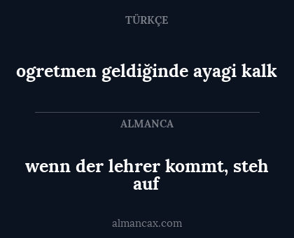 ogretmen geldiğinde ayagi kalk - wenn der lehrer kommt, steh auf