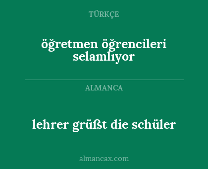 öğretmen öğrencileri selamlıyor - lehrer grüßt die schüler