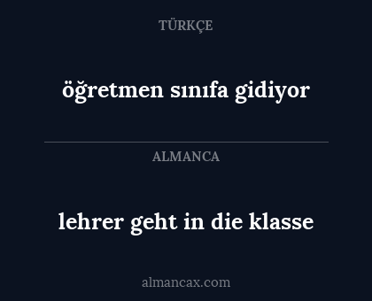 öğretmen sınıfa gidiyor - lehrer geht in die klasse