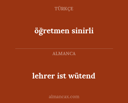 öğretmen sinirli - lehrer ist wütend
