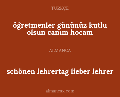 öğretmenler gününüz kutlu olsun canım hocam - schönen lehrertag lieber lehrer