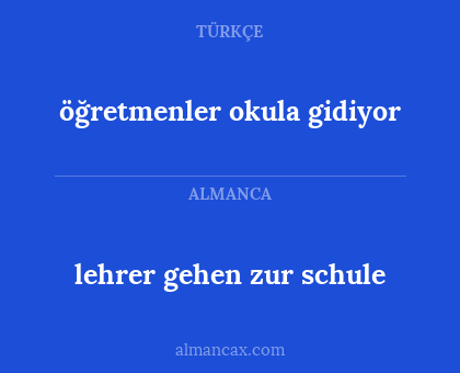 öğretmenler okula gidiyor - lehrer gehen zur schule