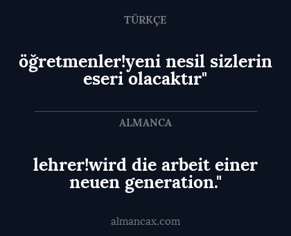öğretmenler!yeni nesil sizlerin eseri olacaktır" - lehrer!wird die arbeit einer neuen generation."