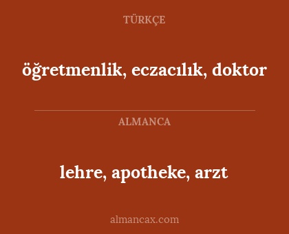 öğretmenlik, eczacılık, doktor - lehre, apotheke, arzt