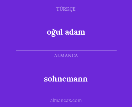 oğul adam - sohnemann