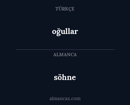 oğullar - söhne