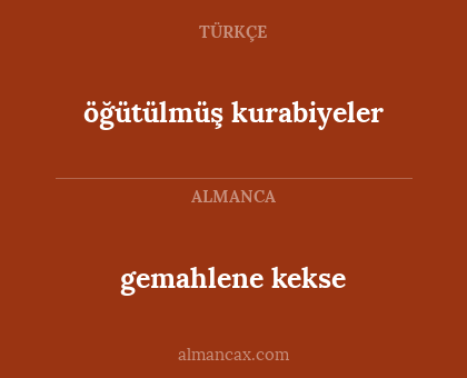 gemahlene kekse - öğütülmüş kurabiyeler