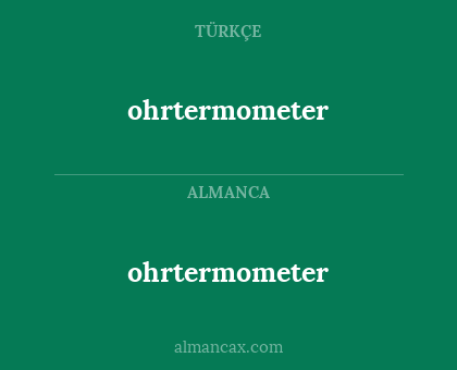 ohrtermometer - ohrtermometer