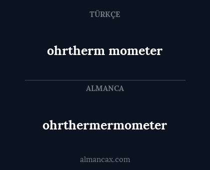 ohrthermermometer - ohrtherm mometer