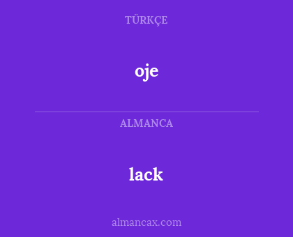 oje - lack