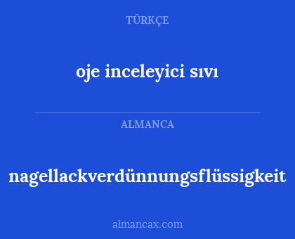 nagellackverdünnungsflüssigkeit - oje inceleyici sıvı