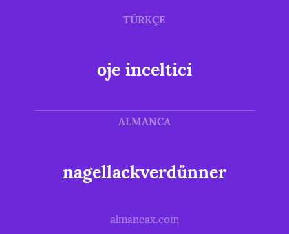 oje inceltici - nagellackverdünner