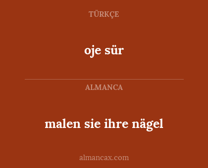 oje sür - malen sie ihre nägel
