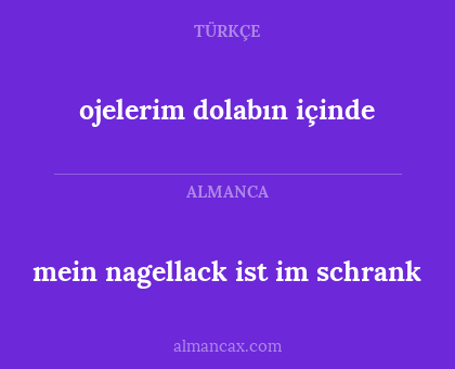 ojelerim dolabın içinde - mein nagellack ist im schrank