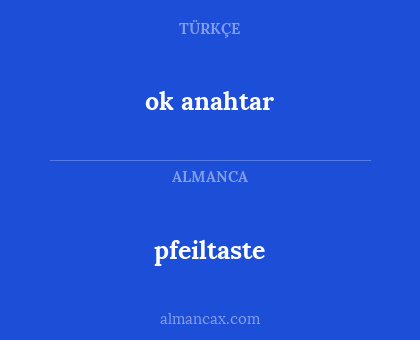 pfeiltaste - ok anahtar