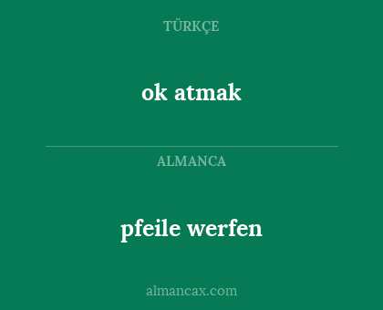 pfeile werfen - ok atmak