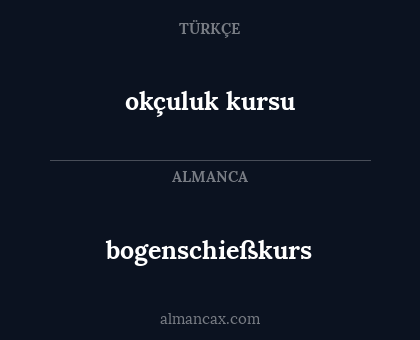 okçuluk kursu - bogenschießkurs