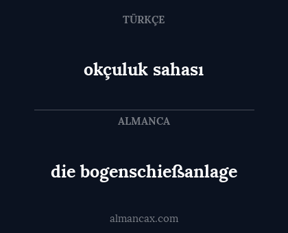 okçuluk sahası - die bogenschießanlage