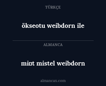 mi̇t mistel weibdorn - ökseotu weibdorn ile