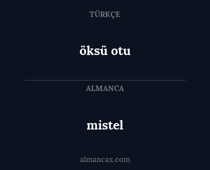 öksü otu - mistel