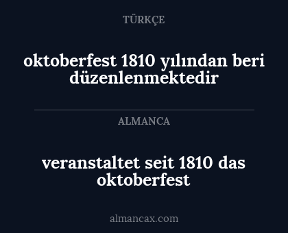 oktoberfest 1810 yılından beri düzenlenmektedir - veranstaltet seit 1810 das oktoberfest