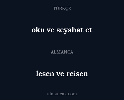 oku ve seyahat et - lesen ve reisen