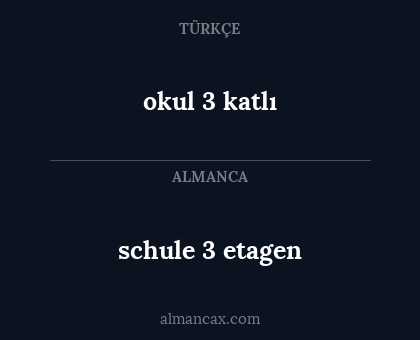 okul 3 katlı - schule 3 etagen