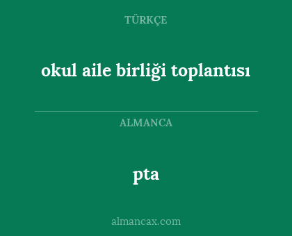 pta - okul aile birliği toplantısı