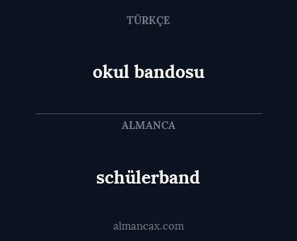 schülerband - okul bandosu