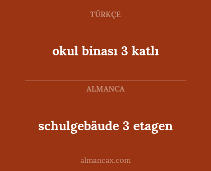 schulgebäude 3 etagen - okul binası 3 katlı