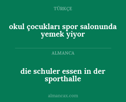 okul çocukları spor salonunda yemek yiyor - die schuler essen in der sporthalle